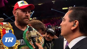 Tyson Fury Celebrates Victory over Deontay Wilder, Sings Walking in Memphis