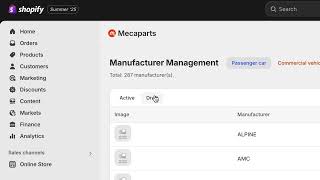 How To Manage Tecdoc Manufacturers And Suppliers In Your Shopify Auto Parts Store With Mecaparts