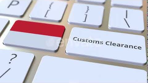 CUSTOMS CLEARANCE Text and Flag of Indonesia on the Buttons | Motion Graphics - Envato elements