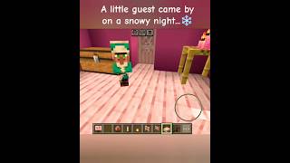I Cooked Dinner for a Little Guest❄️🏡✨#minecraft #minecraftshorts #cozyminecraft #shorts #viralvideo