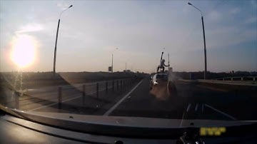 Dashcam Stuntman Sticks Impossible Landing, Dismays Death