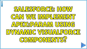 Salesforce: How can we implement apex:param using dynamic visualforce components?