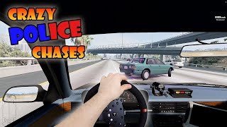 Mixed Reality CRAZY Police Chases w/ pit maneuvers | BeamNG