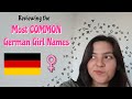 Reviewing the Most Common German Girl Names 🇩🇪💖