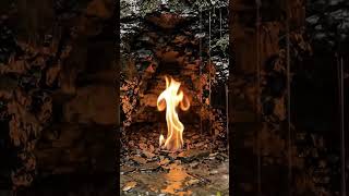Why does this waterfall have a flame
