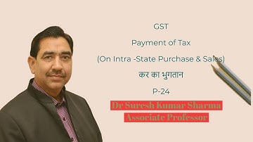 कर का भुगतान # Payment of Tax on Intra State Purchase & Sales # Part-24 # B​.Com Part-III/M. Com/CA