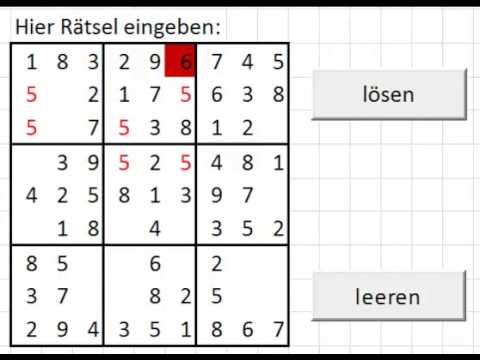 sudoku excel generator tutorial