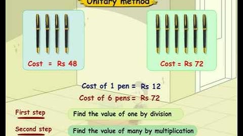 Unitary method - Class 4 Maths (Meritnation.com)