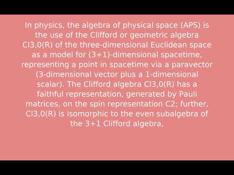 Algebra of physical