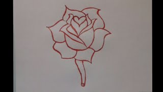 🌹 Rose flower drawing step by step. by Arts and Crafts 2,543 views 5 years ago 2 minutes, 12 seconds