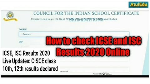 How to Check ICSE Results Online | ICSE ISC Class 10th and 12th Exam Result Released 2020 | ICSE ISC