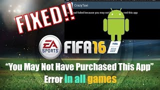 How to fix "You May Not Have Purchased This App” Error in all games | FIFA 14, 15 & 16 screenshot 4