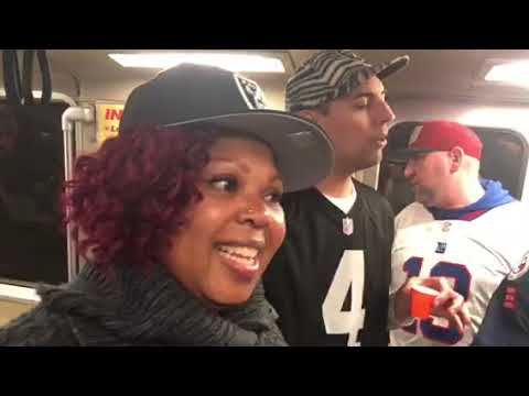 Oakland Raiders Over NY Giants 24-17 BART Train Celebration Vlog 3