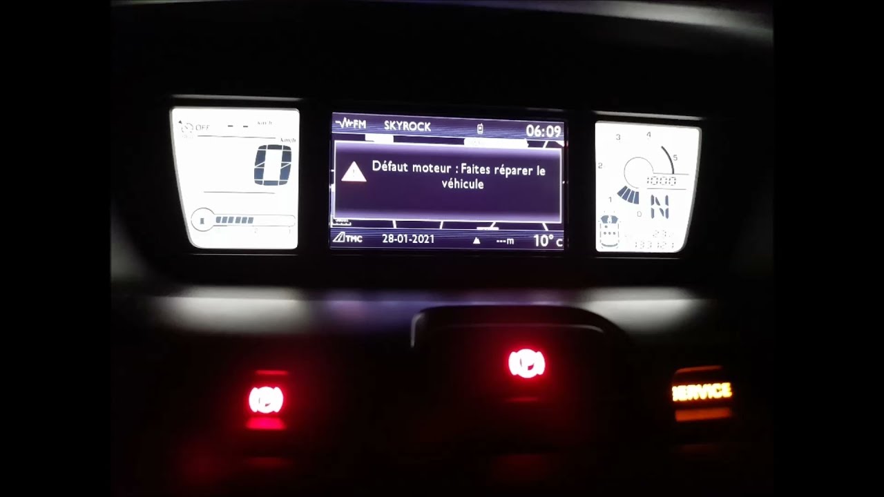 Défaut Moteur Faites Réparer Le Véhicule 208