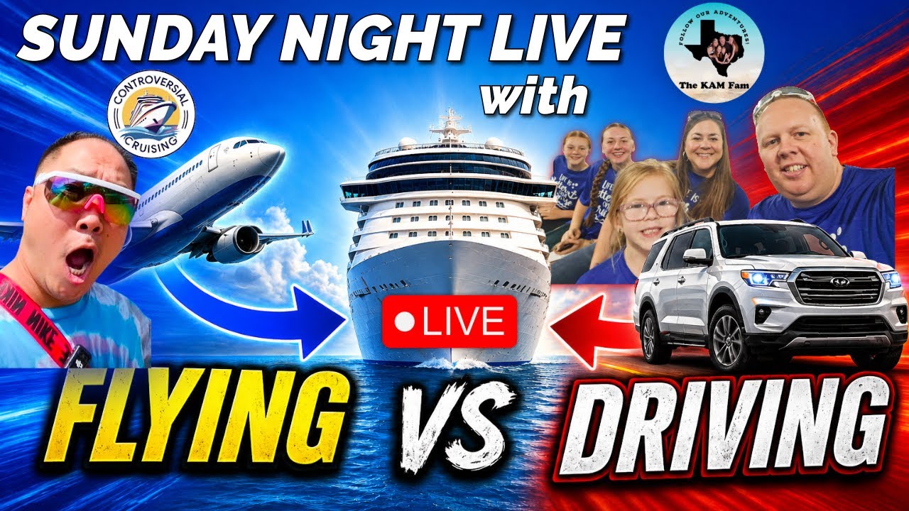 FLYING VS DRIVING TO PORT | SUNDAY NIGHT LIVE WITH THE KAM FAM - YouTube