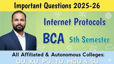 Internet Protocols Important Questions 2025-26 BCA 5th Semester V Sem Imp Gunshot Damsure OU PU
