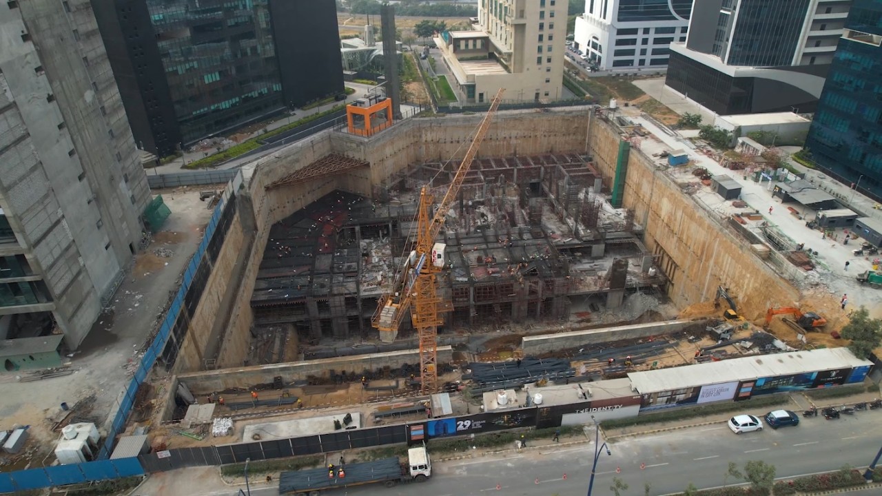 The Identity - Site Progress as on February 2026 | A Commercial Landmark at Gift City, Gandhinagar