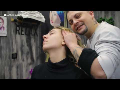 ASMR | Barber Shop Asmr Massage For Female Customer (asmr head massage)