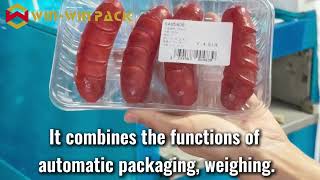WIN WIN PACK Automatic Sausage Packing Machine | 15 Packs/Min | Weighing, Labeling & Wrapping in One Wealth