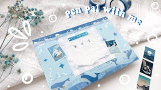 🫧 pen pal with me #25 \/\/ blue ocean themed letter to @penpalkat