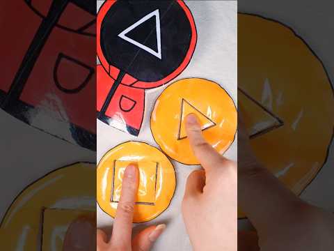 How to make Squid <strong>Game</strong> Dalgona squishy <strong>tutorial</strong> 달고나 스퀴시 만들기 #papercraft #paperdiy #squishy #diy