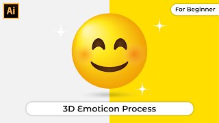 How to Make a Simple 3D Smile Emoticon - Adobe Illustrator Tutorial screenshot 3