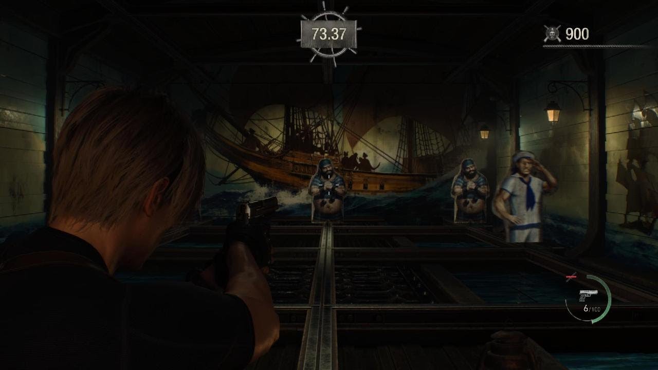 Resident Evil 4 Shooting Gallery 1C Perfect 9000 PS5 Raytracing Hair