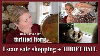 My tip to help find AMAZING ESTATE SALES | How I style my thrift finds + HUGE THRIFT HAUL