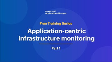 Application-centric Infrastructure Monitoring | Applications Manager Free Training 2025 Season 3