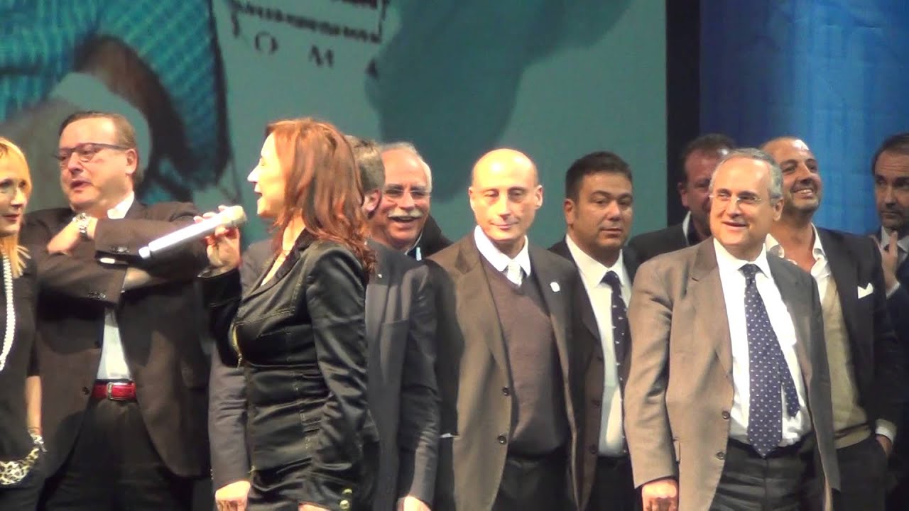 FESTA 115 ANNI LAZIO, VELIA DONATI CANTA 
