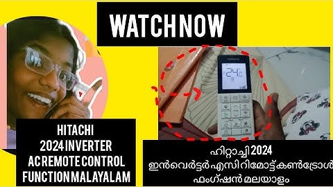 Hitachi AC 2024 model remote functions Malayalam