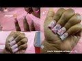 VLOGMAS DAY 7: PINK & BLUE WINTER DUCK NAILS! | filing, shaping, and design 🎀❄️