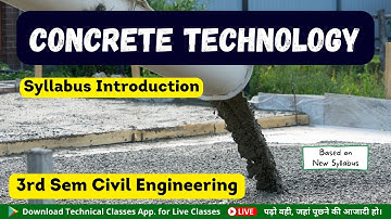 Concrete Technology (Syllabus Introduction) || 3rd Sem. Civil || SBTE Bihar Polytechnic