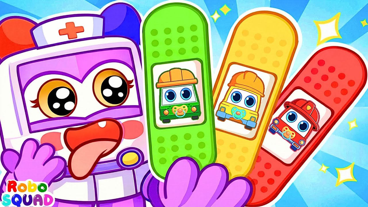 Give Me a Bandage for Kids | Boo Boo Song | Funny Baby Song |  RoboSquad Nursery Rhymes