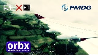 [HD] FSX PMDG 747 takeoff Manchester