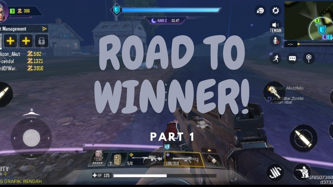 Road to winner in codm zombies - YouTube