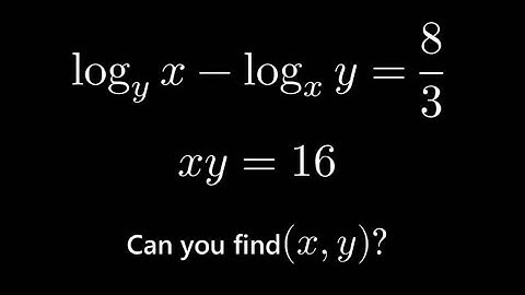 Master Algebra: Solve log_y(x) − log_x(y) = 8/3 Like a Pro!