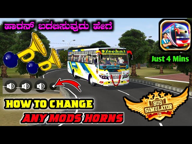 📯 ANY MODS HORNS CHANGE IN BUS SIMULATOR INDONESIA GAME IN KANNADA 💛❤️ Bussid Modified By CGK class=