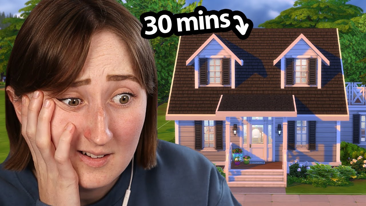 i only have 30 MINUTES to build an ENTIRE sims house - YouTube