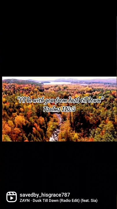 Dusk Till Down by Zyan ft Sia lyrics are biblical promises.