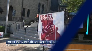 Dozens of vendors provide services to homeless people at event in Jefferson City