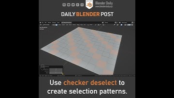 Checker Deselect in Blender