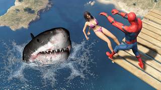 Gta 5 Water Ragdolls Spiderman Jumpsfails Ep.96 Funny Moments