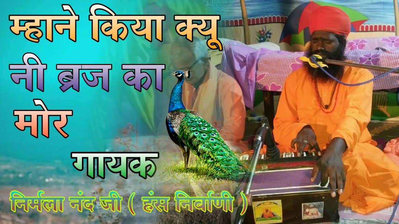 राजस्थनी भजन ll म्हाने किया क्यू नी ब्रज का मोर ll गायक निर्मला नंद जी हंस निर्वाणी