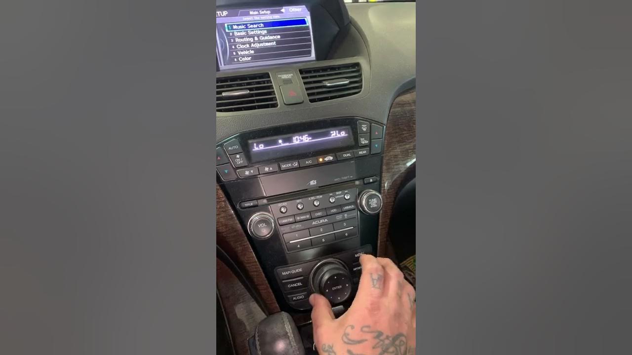 How to set clock on a 2011 Acura MDX YouTube