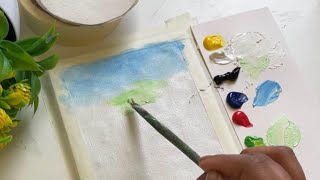 HOW TO PAINT A DARK FOREST PATHWAY |STEP BY STEP ACRYLIC PAINTING FOR BEGINNERS|