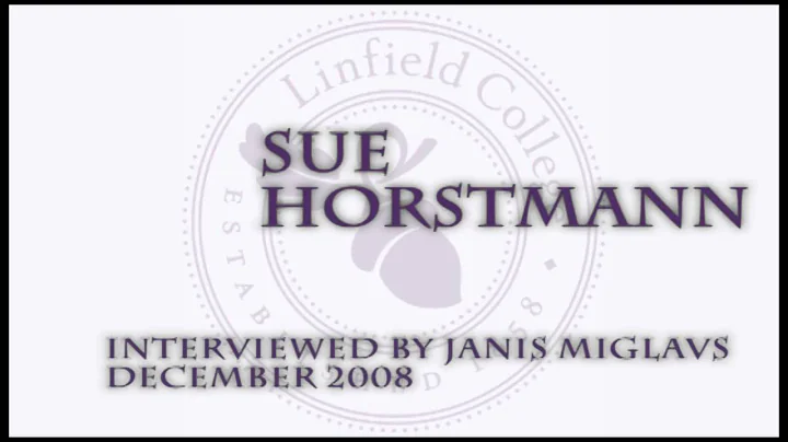 Janis Miglavs Oral History Interview: Sue Horstmann