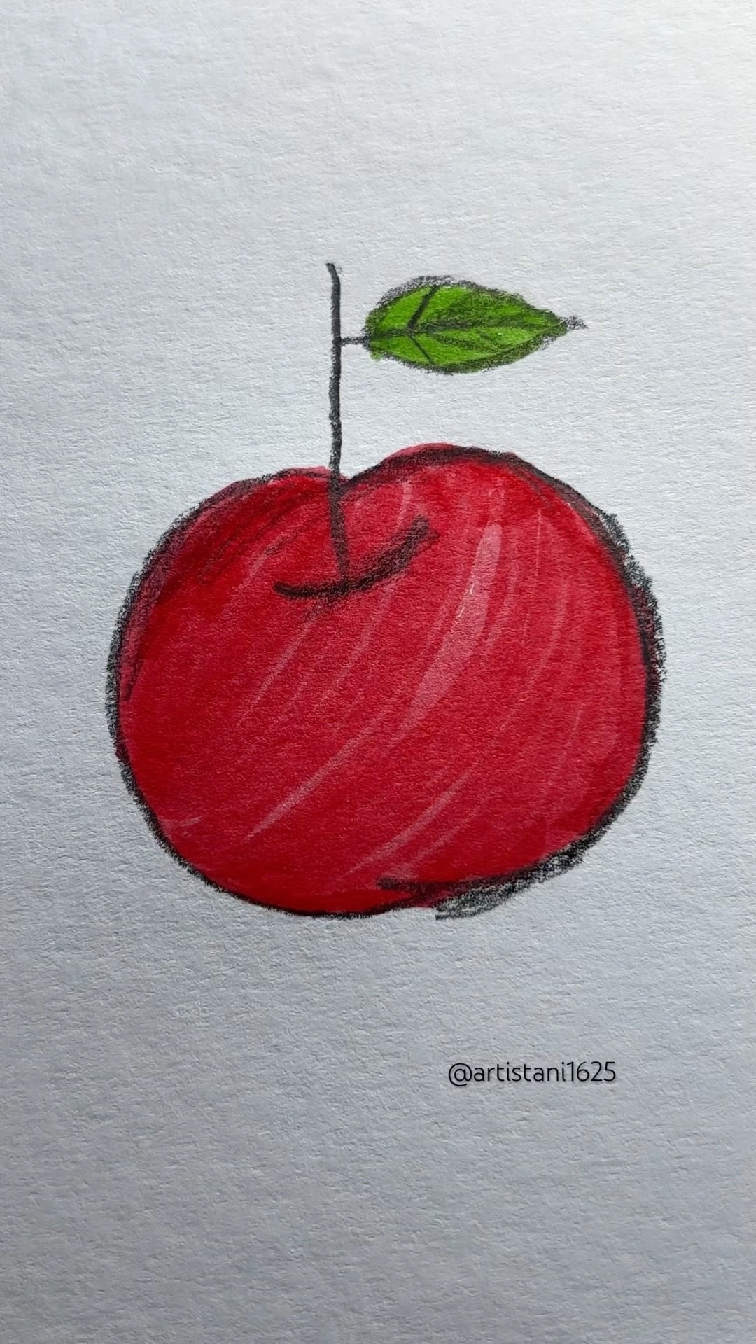 Easy apple 🍎 drawing with numbers | drawing for kids