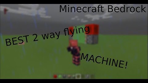 How to make the BEST 2 way flying machine in minecraft bedrock.