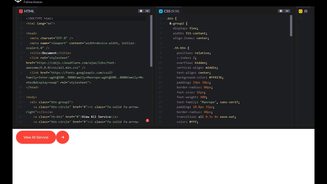 Scss Button style / HTML CSS /scss